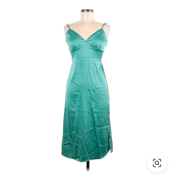 Dry Goods Teal Midi Dress Size XS - Picture 1 of 4